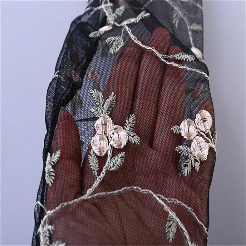 Женские носки с цветочным принтом тонкие прозрачные для девочек Chaussette Femme Calcetines