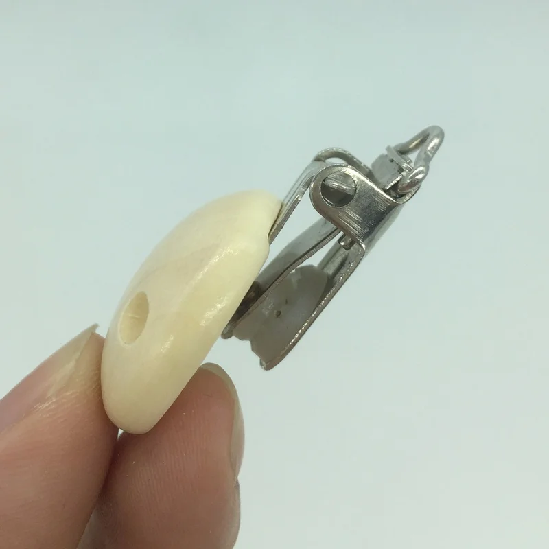 2 Pcs Metal Wooden Baby Pacifier Clip Holders Cute Infant Soother Clasps Accessories DIY Tool | Мать и ребенок