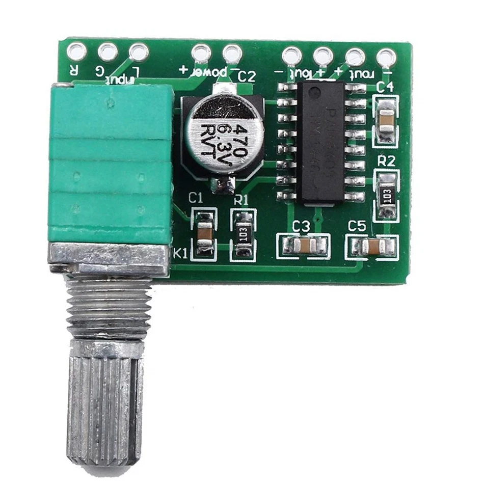 AOKIN Mini PAM8403 DC 5 В 2 канала USB цифровой аудио усилитель плата модуль 2*3 Вт регулятор