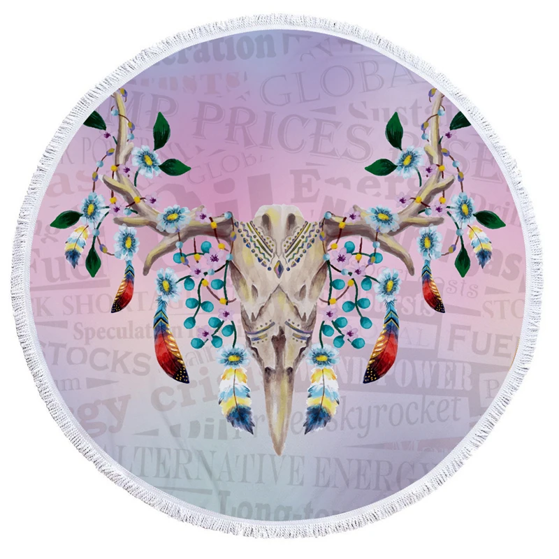 3d сахарный череп микрофибра пляжное полотенце для взрослых йога коврик кисточка