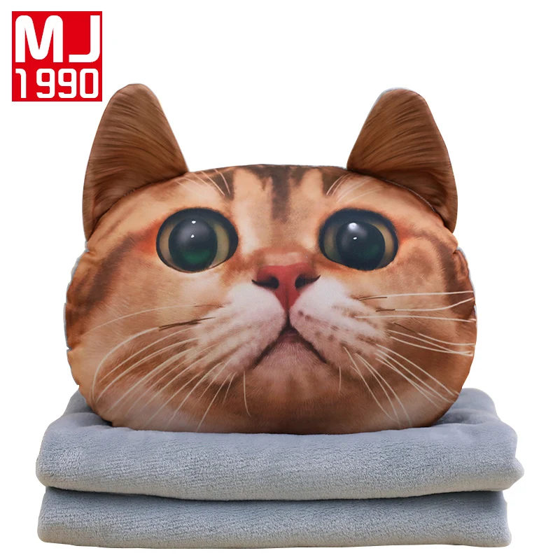 Новая индивидуальная Подушка одеяло 3D подушка для автомобиля креативная кошки