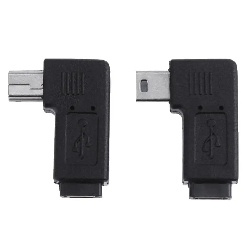 2 шт 90 градусов Micro USB Женский к Mini Мужской адаптер разъем| |