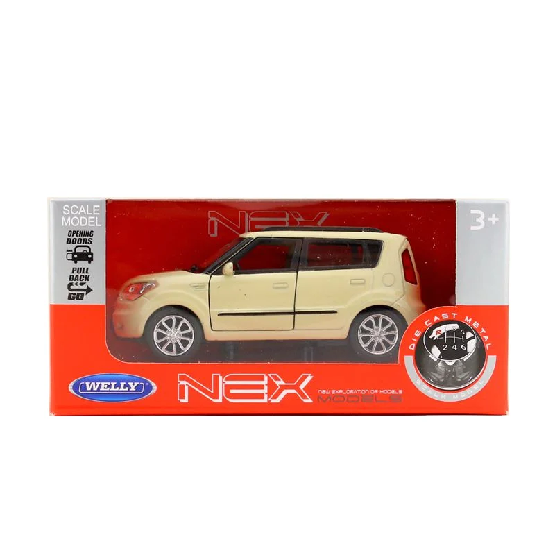 Литая металлическая модель Welly масштаб 1:36 классический внедорожник KIA Soul