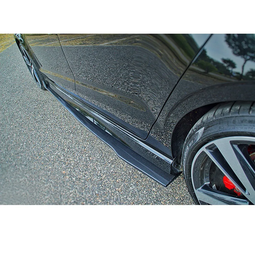 Для Audi RS3 2017 2018 боковые юбки из углеродного волокна комплект удлинителей бампера