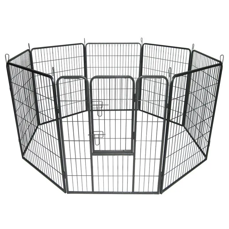 24&quot Pet Dog Cat Iron Playpen Tent 8 Panel Portable Puppy Cage Soft Crate Folding Exercise Kennel Play Game Houses Safe Fence | Дом и сад