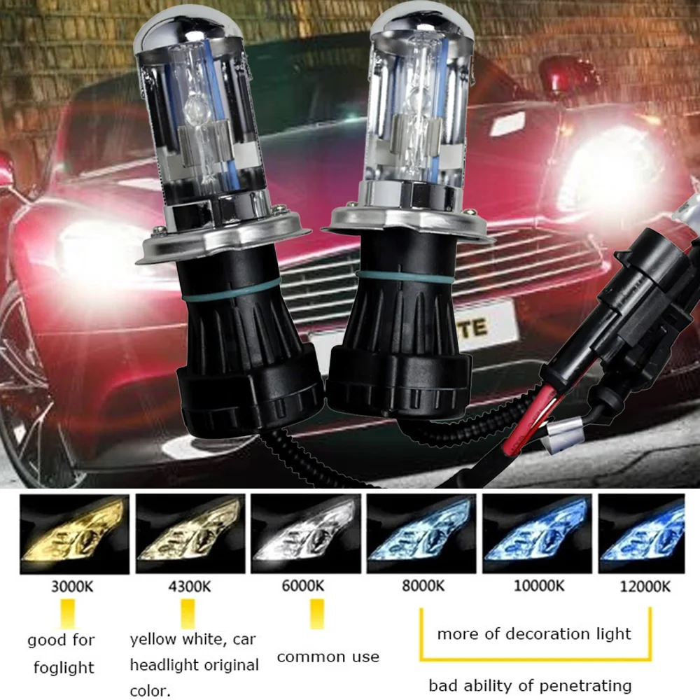 12V 35W 55W Bixenon h4 5000 H13 9004 9007 Сменные лампы фар для автомобильных ламп 4300K 6000K 10000K белый |