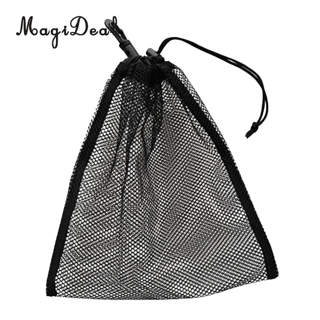 Durable Snorkeling Diving Mesh Nets Bag Pouch Kayak Boat Golf Tennis 30 Ball Carrying Holder Storage Clip On Caddy 20x24cm | Спорт и