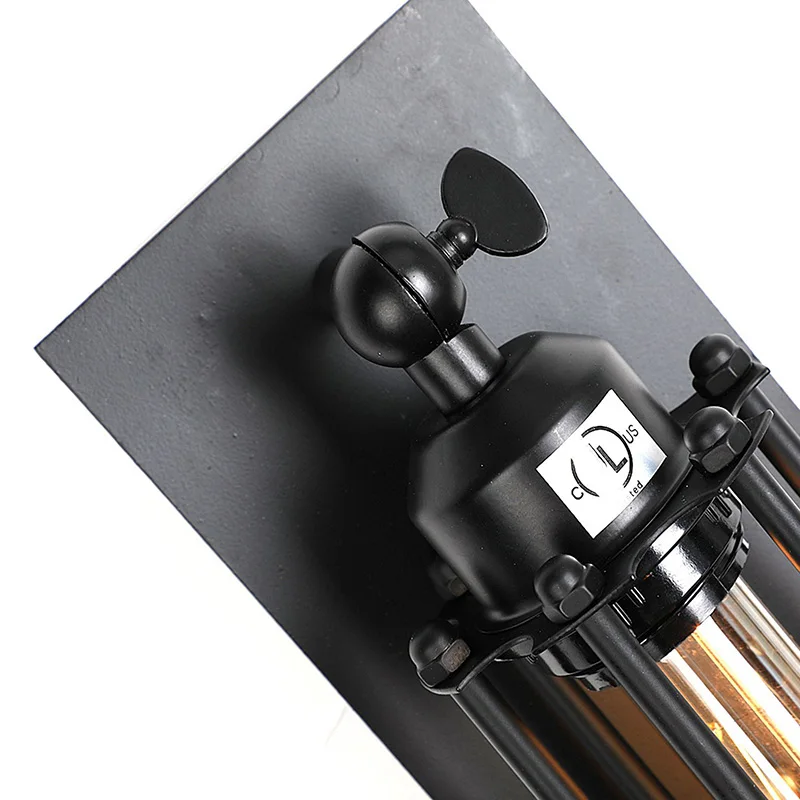 Ретро черная флейта настенный подсвечник антикварные лампы промышленные