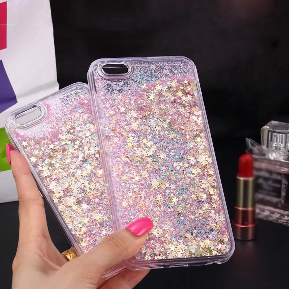 Пайетки Soft Shell сердце блеск Чехол для iphone X XR XS Макс жидкость чехол зыбучие пески SE