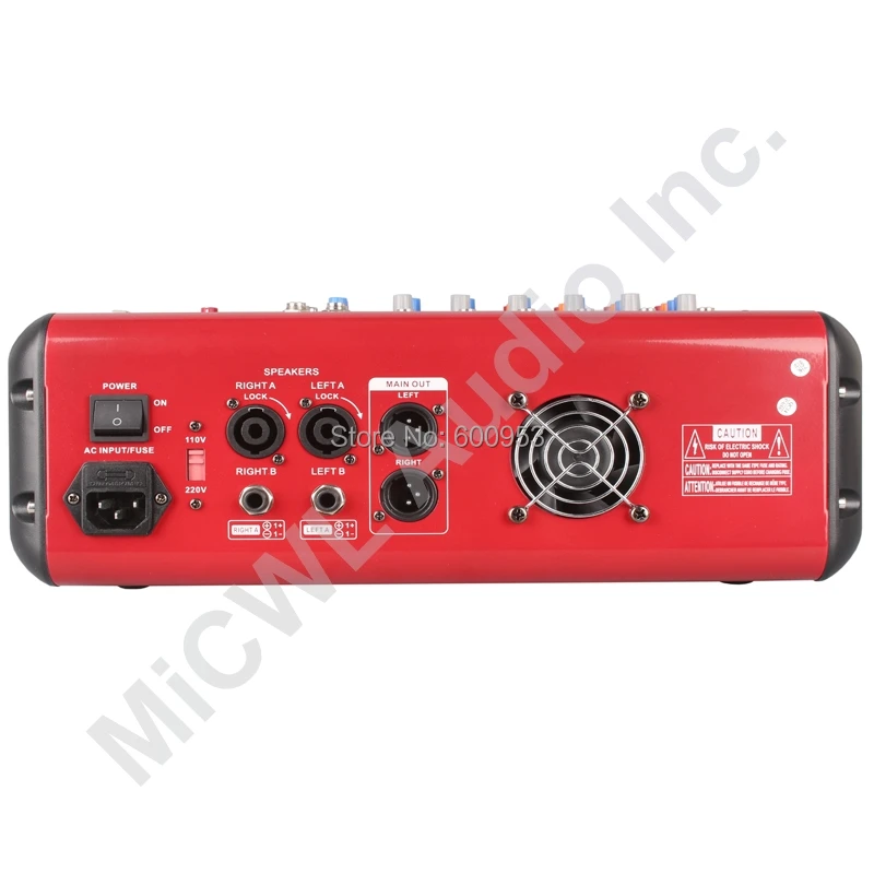 

Pro Red 4 Channel 800W watt Karaoke Stage Power Mixer Mixing Console Sound Voice Processor Wireless Bluetooth PMR401-AMP