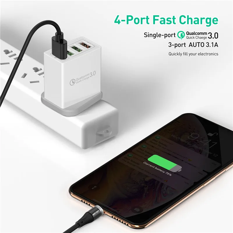QC3.0 четыре usb порта 5.1A быстрое зарядное устройство 4 для телефонов настольное