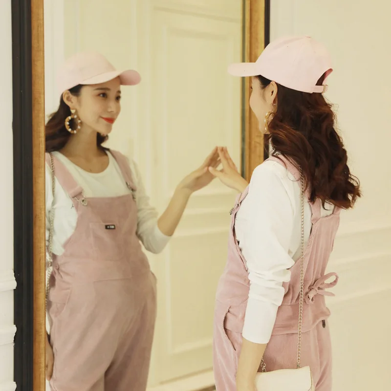 Новинка комбинезон для беременных длинные вельветовые штаны брюки Осенний