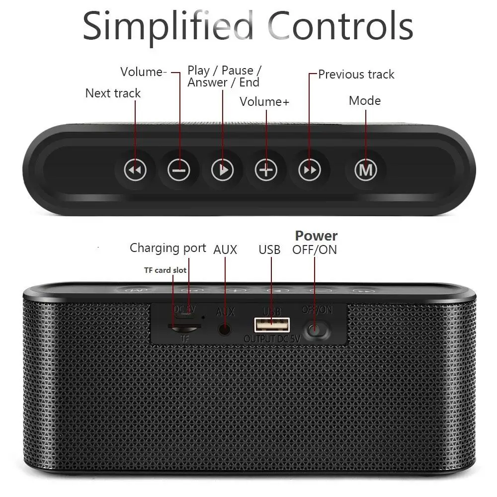 Многофункциональный беспроводной Bluetooth динамик тяжелый Сабвуфер Звук