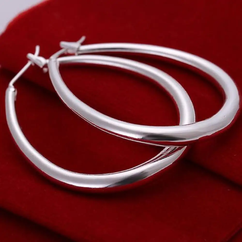 

U Shape Brass Hoop Earrings Trendy Earring Women Fashion Jewelry ,45x33mm