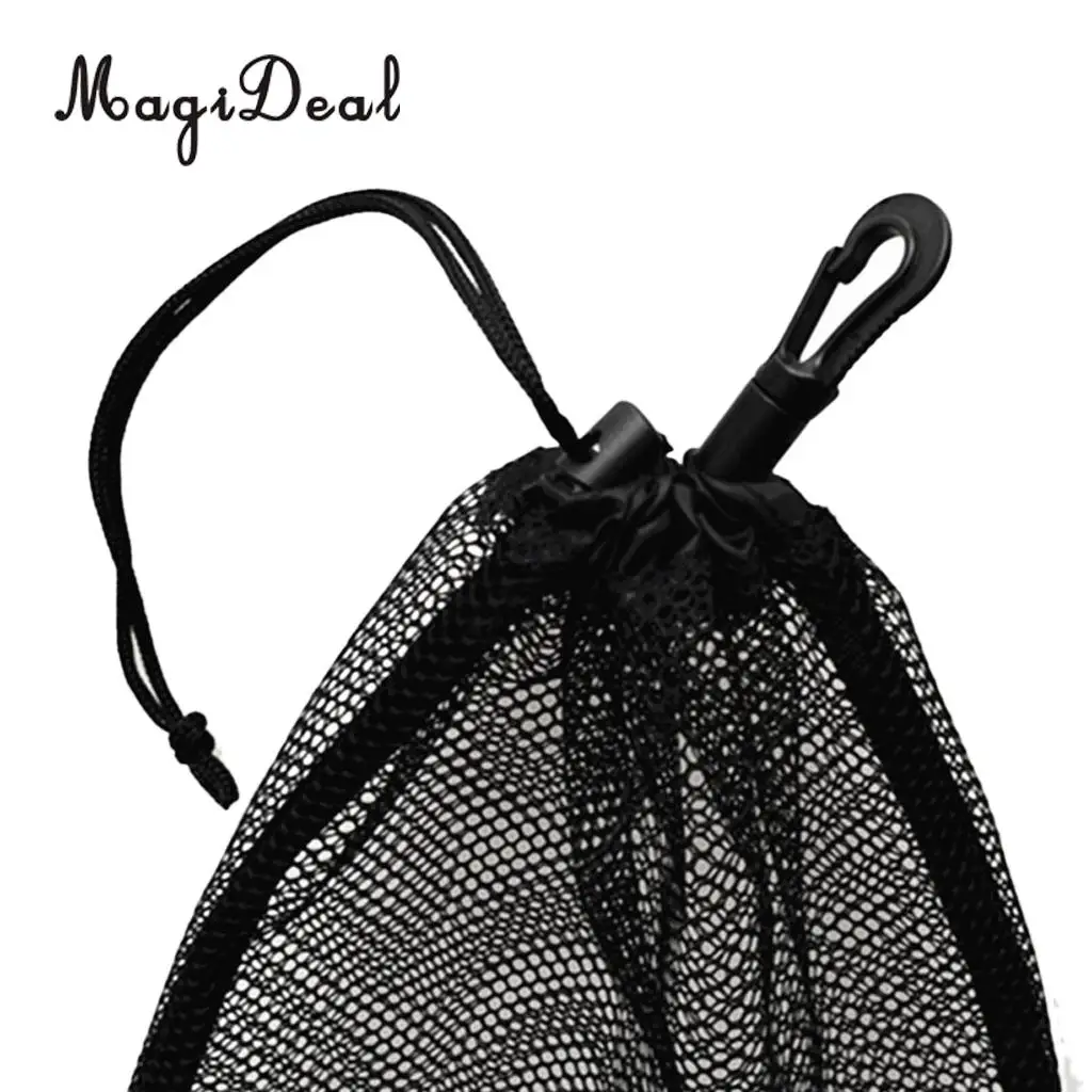 Durable Snorkeling Diving Mesh Nets Bag Pouch Kayak Boat Golf Tennis 30 Ball Carrying Holder Storage Clip On Caddy 20x24cm | Спорт и