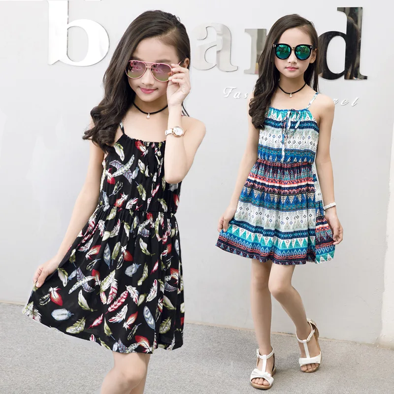 Girls Dress Summer Tutu Beach Vestidos Elegant Baby Girl Princess Teenager kids dresses for girls Children Clothing | Детская одежда и
