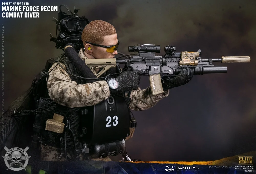 DAMTOYS плотины 1/6 78056 морской пехоты США RECON COMBAT DIVER пустыни MARPAT VER 12 дюймов