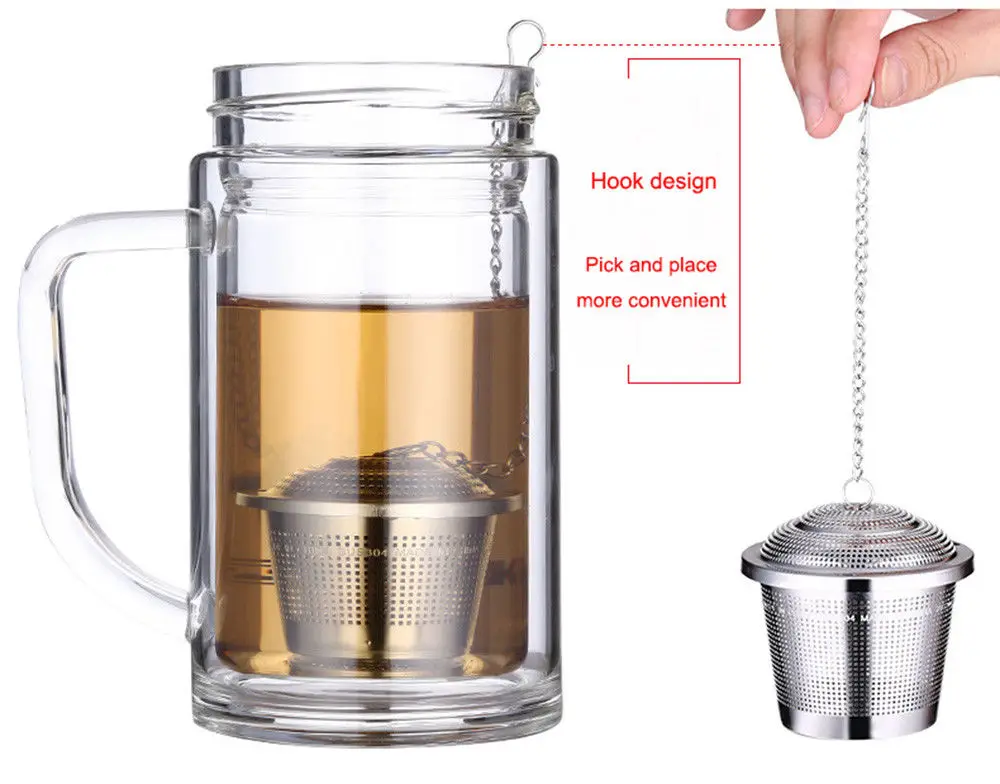 Нержавеющая сталь Чай ситечки воды Монстр Форма Infuser Фильтр пустой сумка