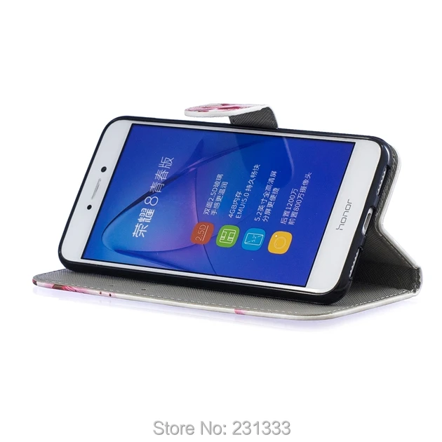 Чехол Кошелек с объемными цветами C ku кожаный чехол подставкой для Huawei P8 LITE 2017 P10 P20