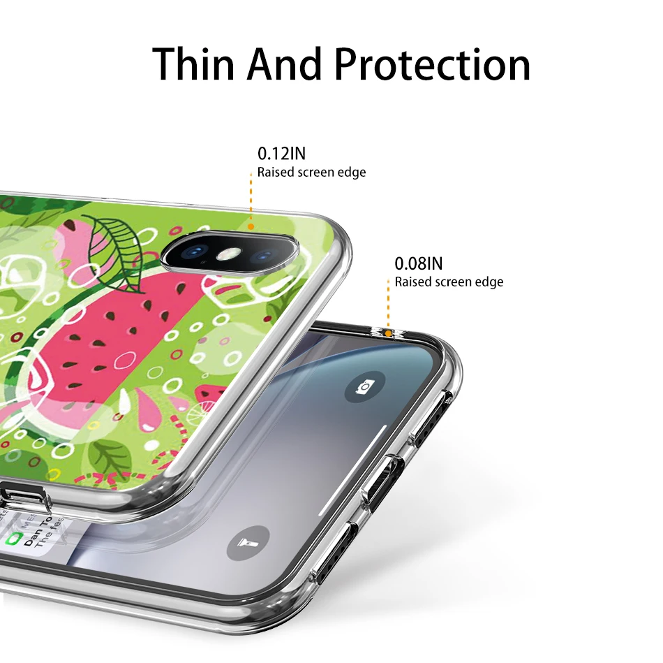 Прозрачный чехол USLION с фруктами для iPhone 11 Pro Max X XS XR Xs мягкий из ТПУ 6s 7 8 Plus 5s SE на