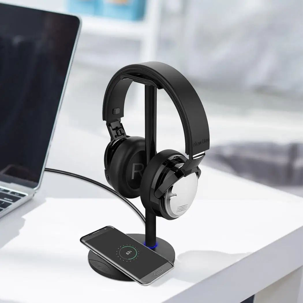 Aluminum Wireless Charger Headphone Bracket Head-mounted Earphone 5mm-10mm Holder Home Office etc 5W 72% | Электроника
