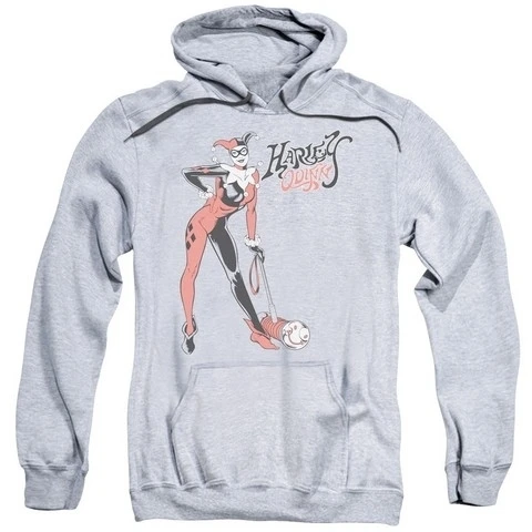 Trevco Dc Харли Хаммер взрослый Pull Over Hoodie Спортивный Хизер Маленький|Мужские куртки| |