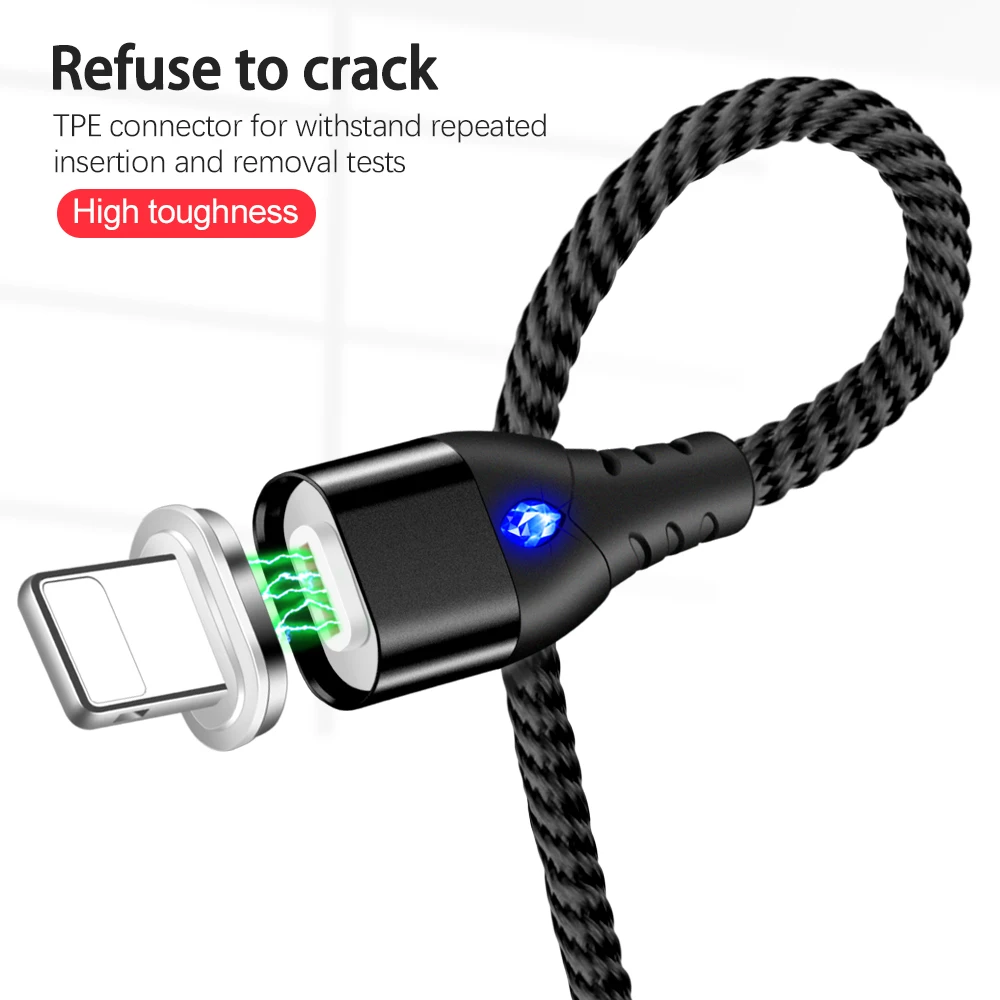 Магнитный кабель для быстрой зарядки Marjay Micro USB Type C iPhone X Samsung 3 А 1 м 2 м|Кабели