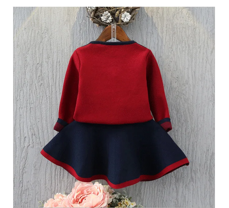 Girls Clothing Sets 2018 Autumn Winter Children Clothes Suits Long Sleeve Skirt Kid 2pcs Sport Suit For Girl Tracksuits Sale |