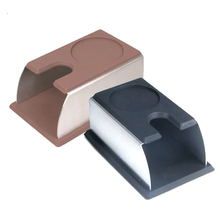 

Silicone Stainless Steel Espresso Coffee Tamper Holder Coffee Powder Press Support Base Stand Rack Powder Filling Pressure Shelf
