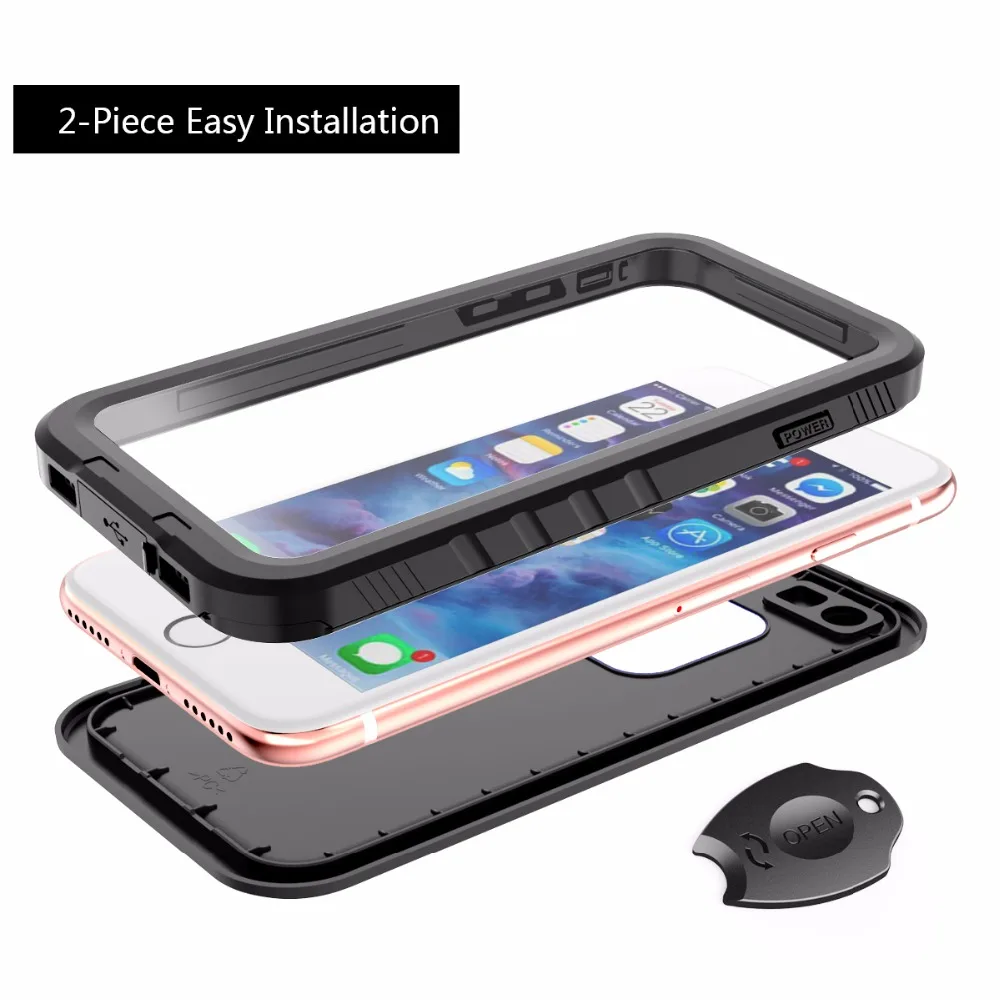Водонепроницаемый чехол для iPhone 7, iPhone 8, противоударный, для плавания, дайвинга, защита от снега, чехол для iPhone 7, 8, подводный защитный чехол