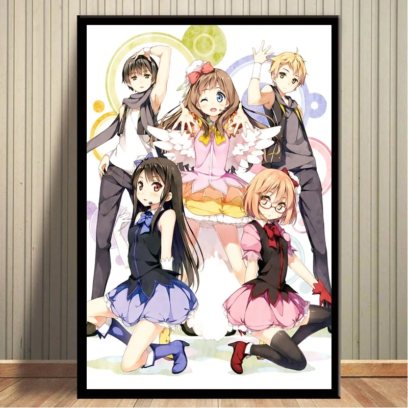 Kyoukai No Kanata Beyond The Boundary аниме художественные плакаты холст печать домашний Декор