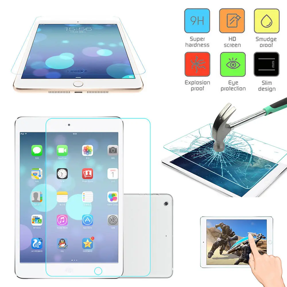 2 шт. защитная пленка для экрана закаленное стекло нового iPad стеклянная