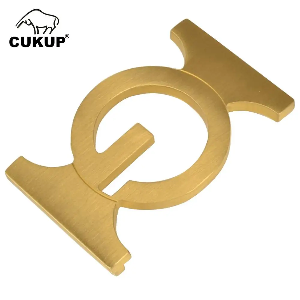 

CUKUP New Brand Name Unique Design Geometric Pattern Solid Brass Buckle Metal 3.7-3.9cm Wide Belt Paties Buckles for Men BRK045