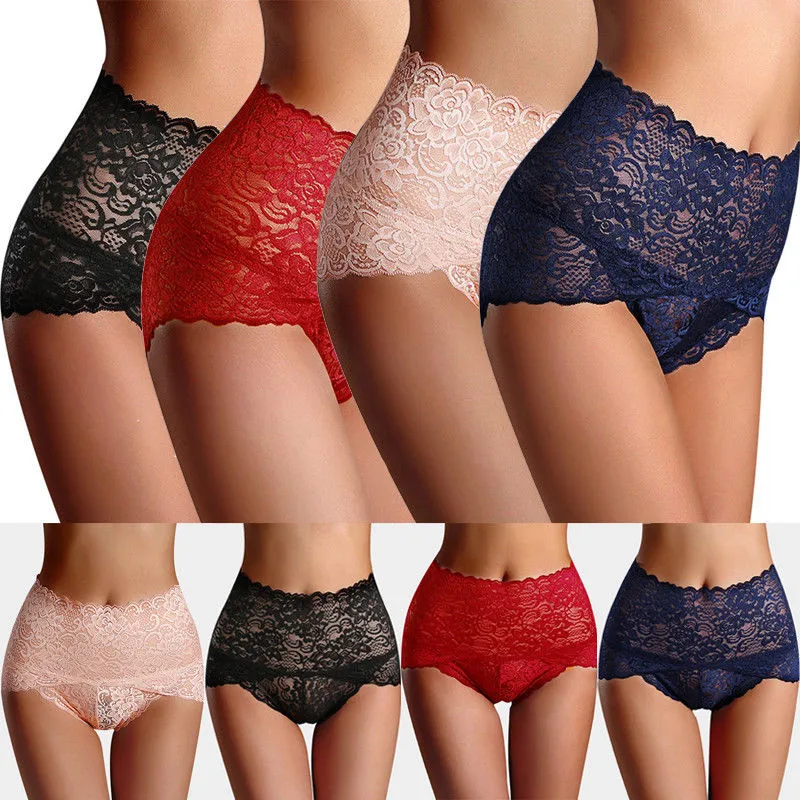 

Sexy Style Lace Panties Tempting High Waist Floral Panties Breathable Panties Women Jacquard Seamless Briefs Cozy