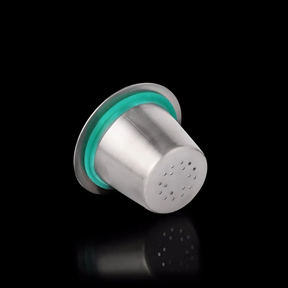 7 шт./компл. Нержавеющая Сталь Nespresso многоразовые кофе КАПСУЛЫ КОФЕ тампер