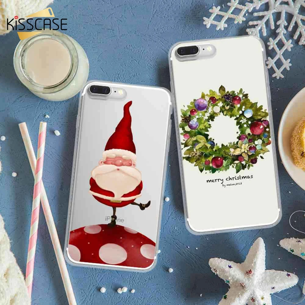 KISSCASE веселый рождественский подарок чехол для iPhone X 8 7 6s 6 5S Оригинальный телефона