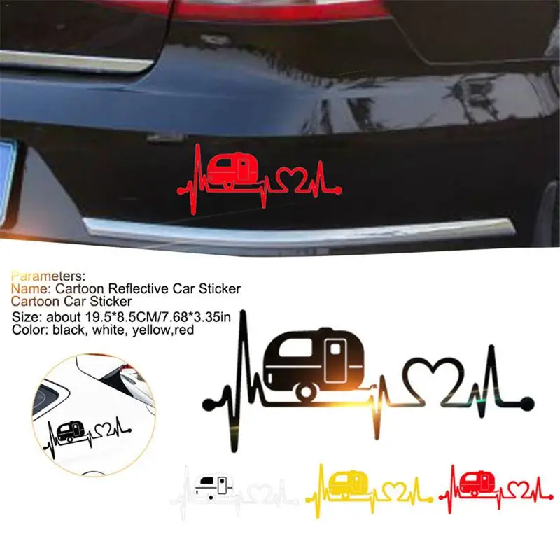 Новое поступление мультяшная Автомобильная наклейка караван в форме сердца