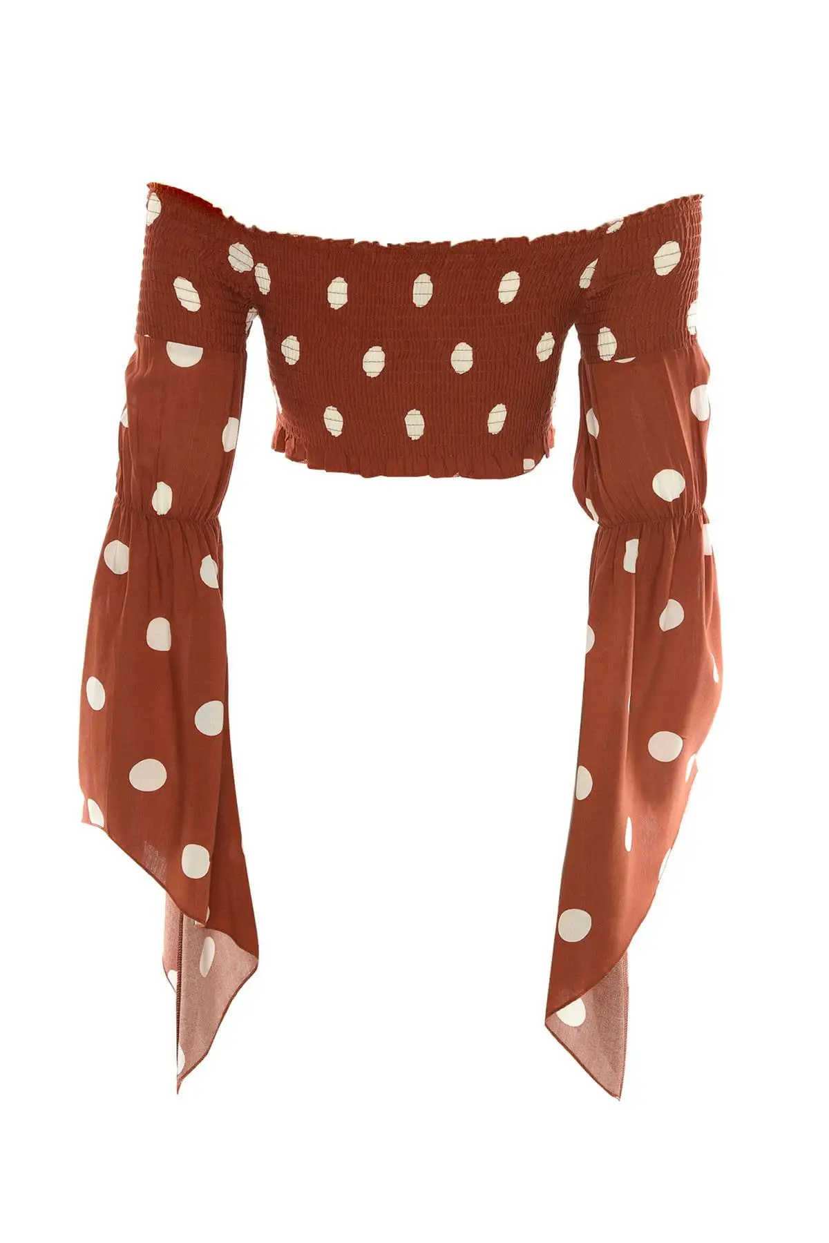 Trendyol блузка из вискозы в горошек Gipeli TBESS19BB0009|Блузки| |