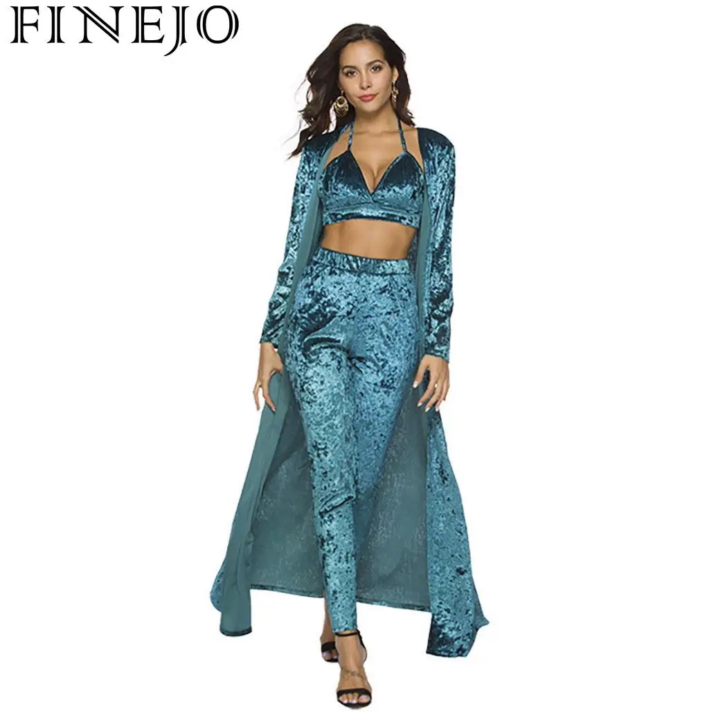 3 шт. Женские повседневные спортивные костюмы с длинным рукавом Короткая длина до