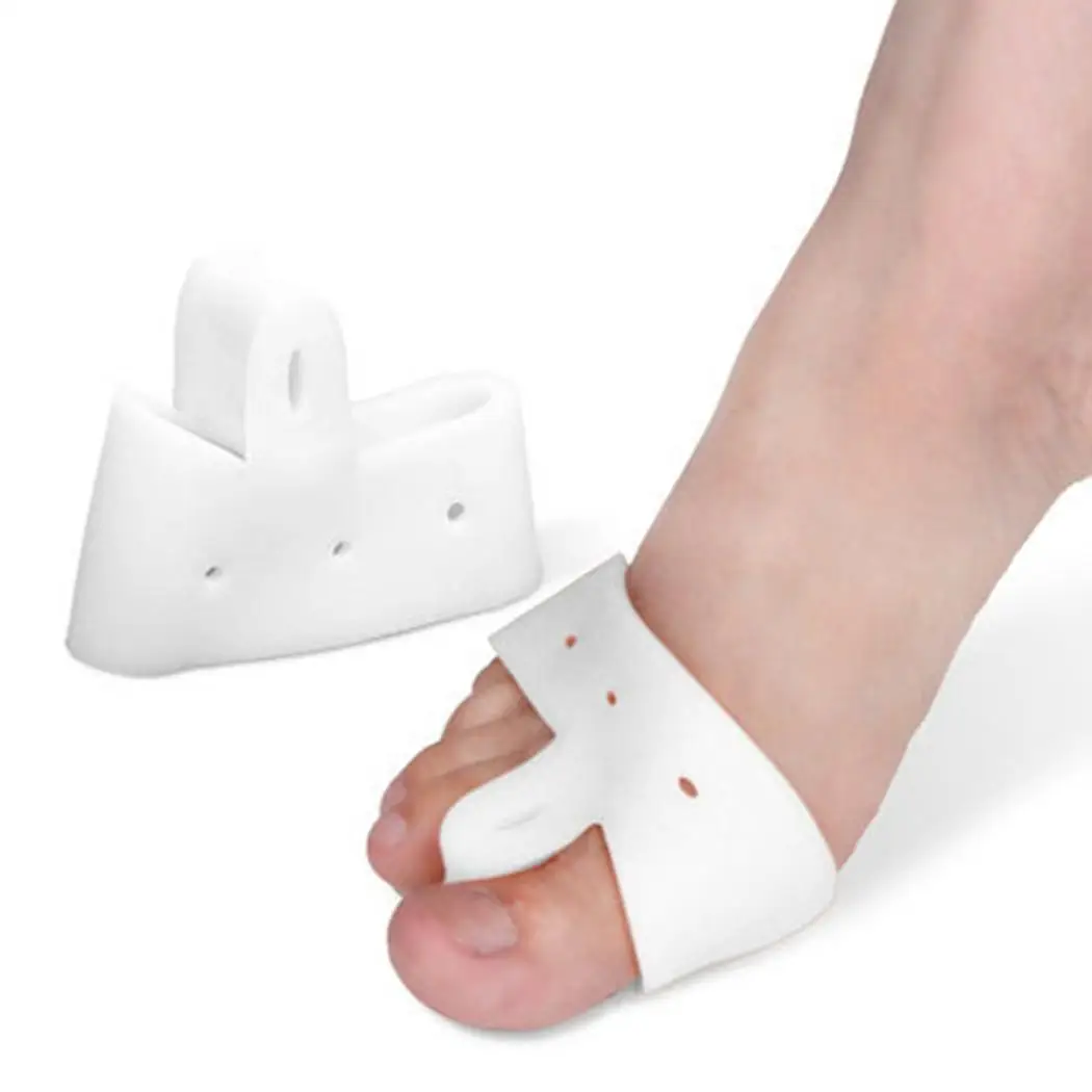 Силиконовые боли облегчение Hallux выпрямитель ног белый цвета слоновой кости