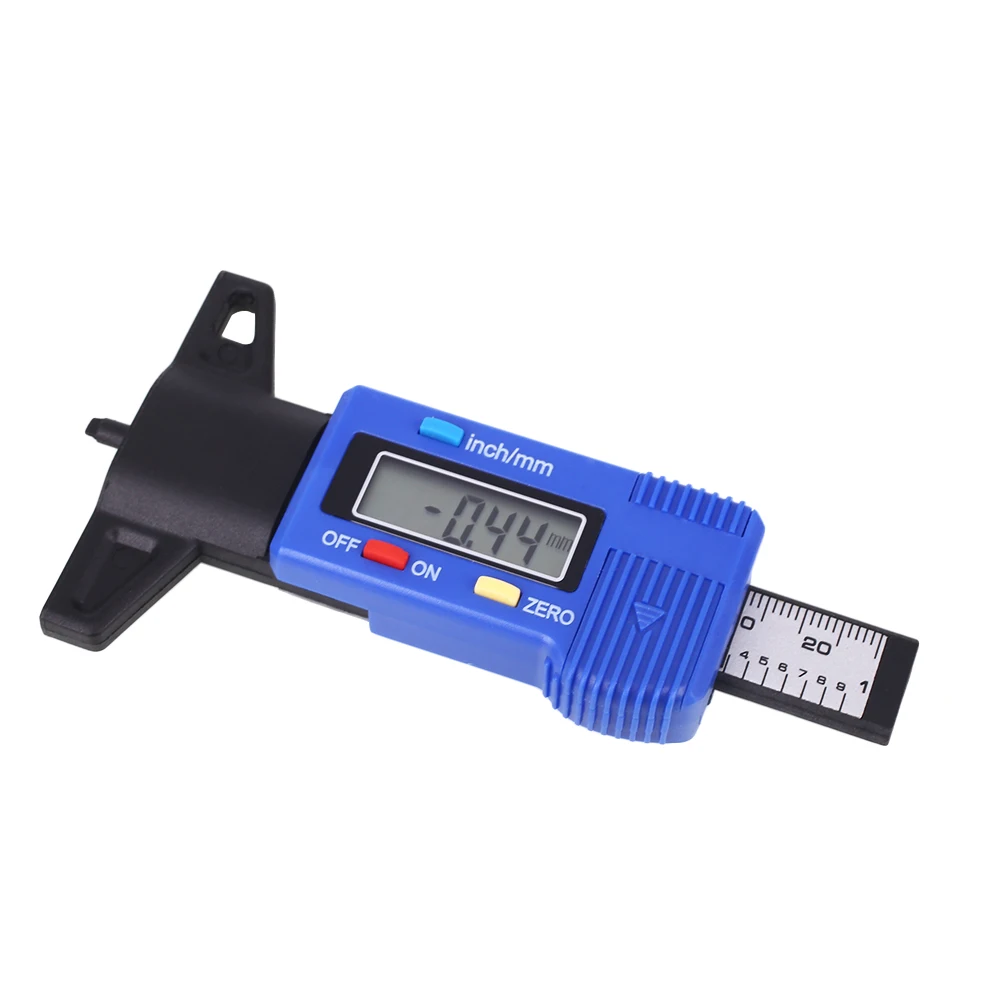 Tire Depth Measure Tool Spare Measurer Portable Caliper Tyre Tester Digital Car Automobile Thread Gauge |