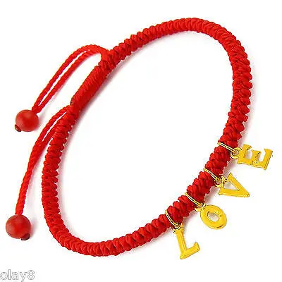 

New Pure 999 24K Yellow Gold Chain Women 3D Love Knitted Bracelet Adjustable