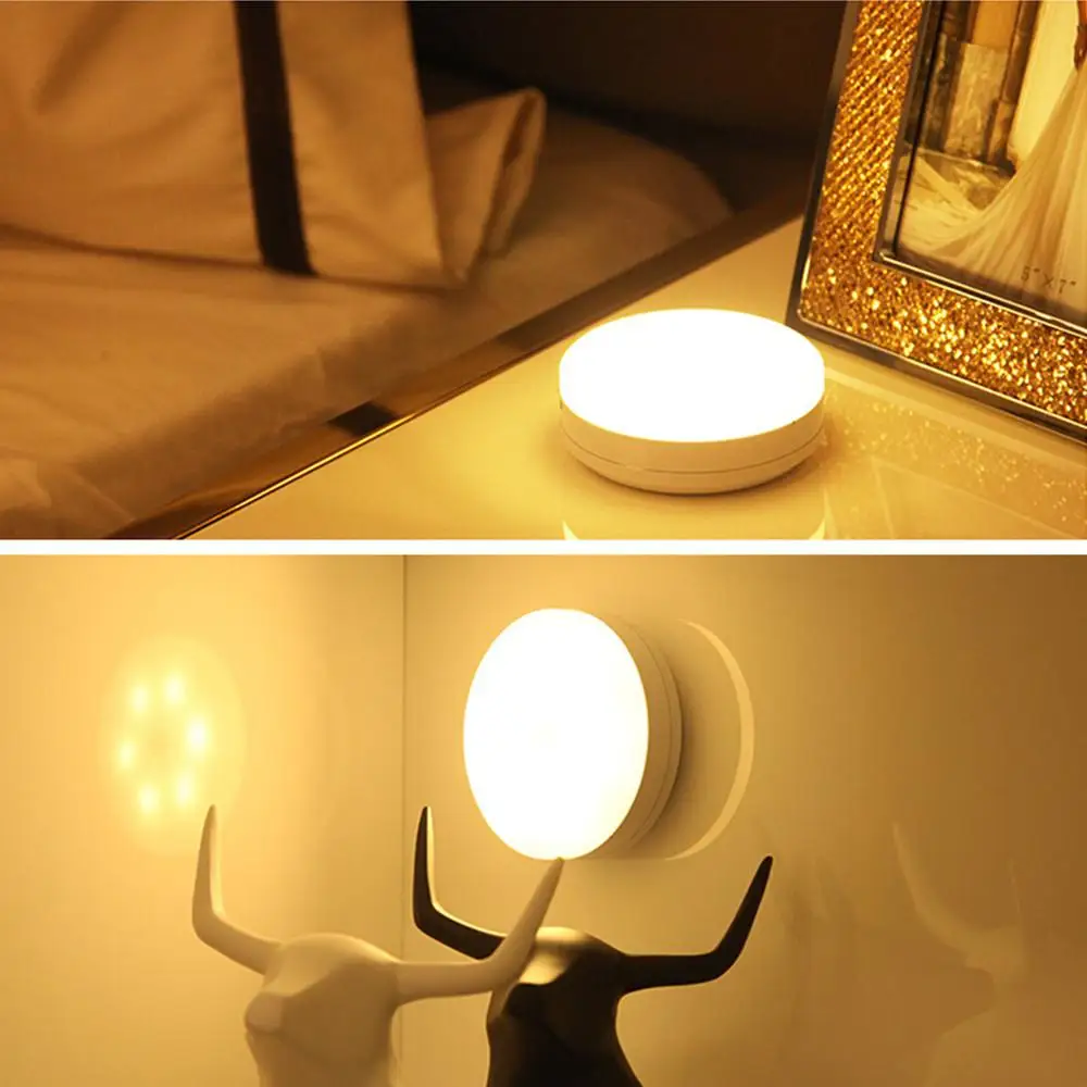 Dropship светодиодный ночной Светильник Батарея Мощность/USB зарядка движения Сенсор