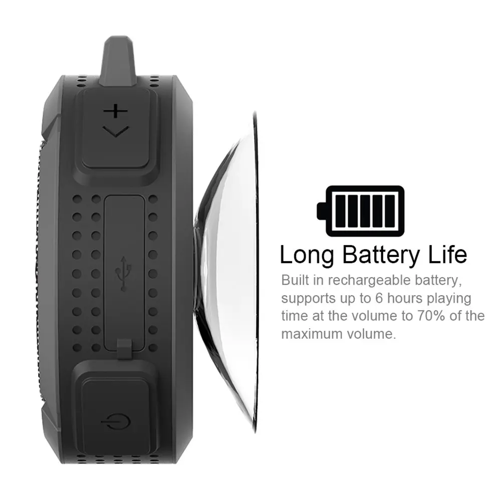 Горячая TTKK Hands-Free Душ динамик Bluetooth водонепроницаемый беспроводной с 5 Вт драйвер