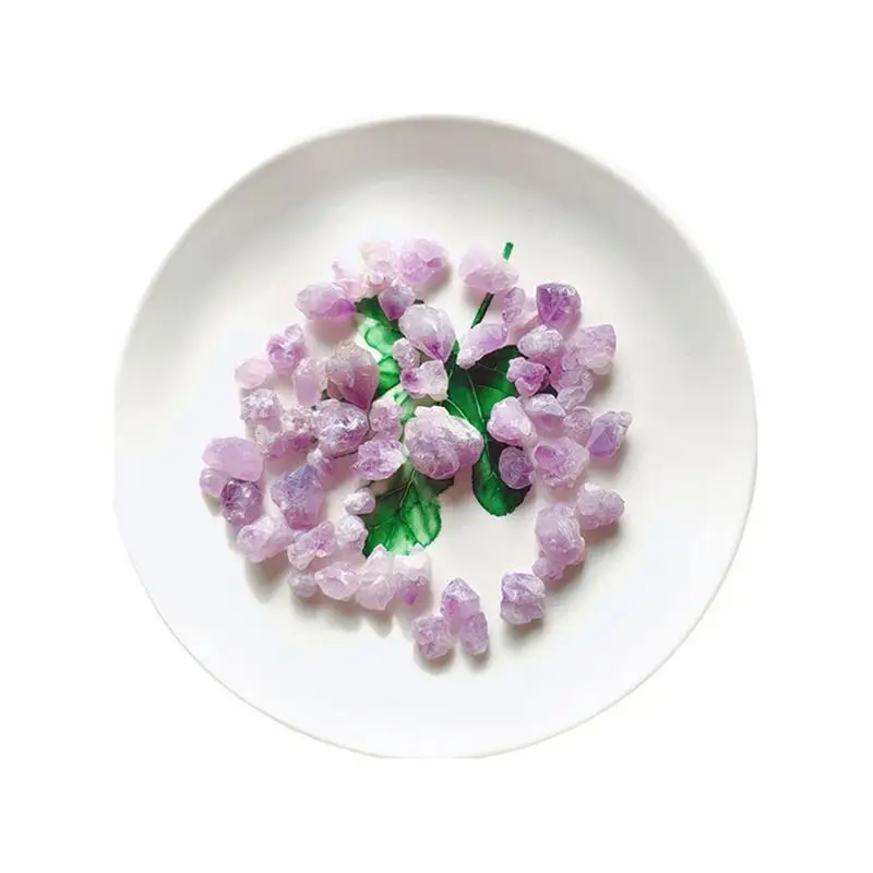 100 г натуральный аметист каменный орнамент гравия очистка воздуха украшение