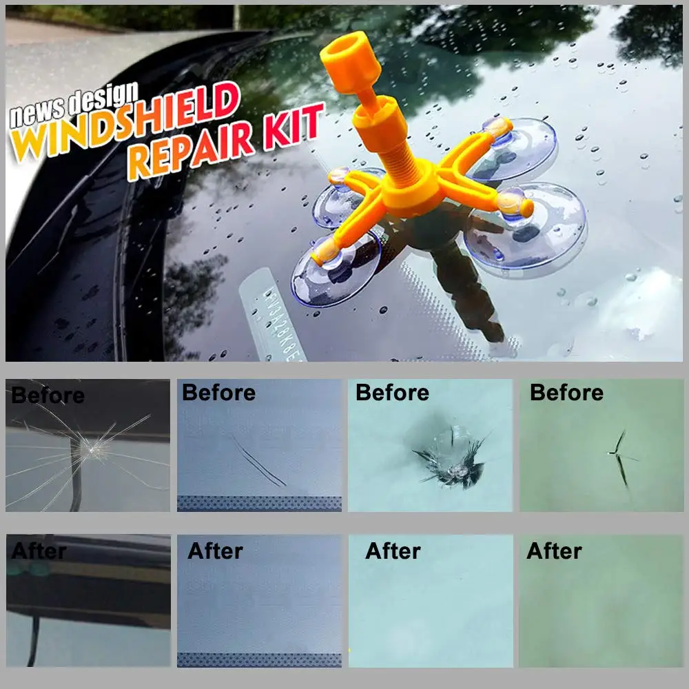 Windshield Repair Kit Professional Windscreen Tool Set Quick Fix DIY Car Auto Window Glass for Chip | Автомобили и мотоциклы