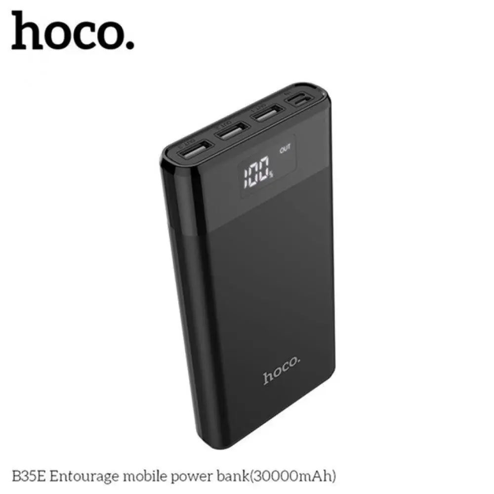 HOCO power Bank 30000 мАч три порта портативное зарядное устройство для iphone Xiaomi мобильный
