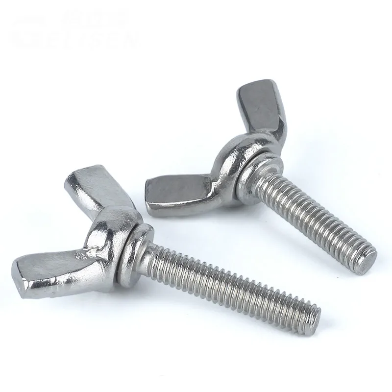2PCS M5 M6 304 Stainless Steel Butterfly Screw Hand Plate | Bolts