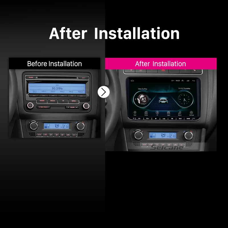 Автомобильный мультимедийный плеер Seicane 9 дюймов на Android 8 1 с GPS для VW Skoda Octavia golf 5 6