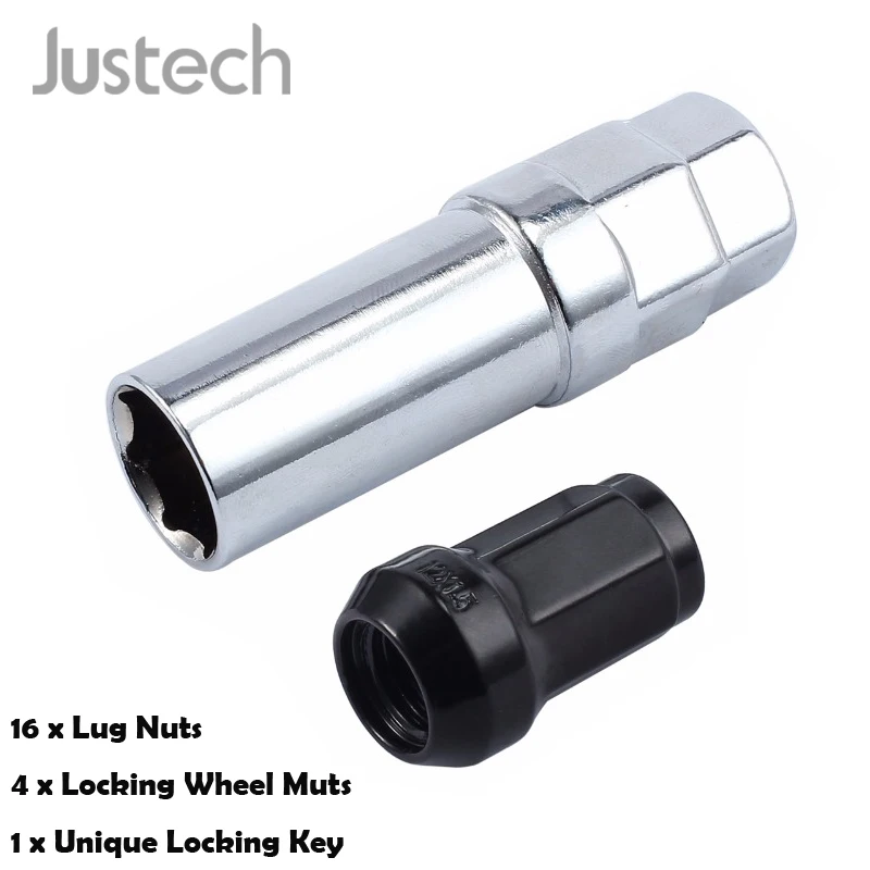 Justech M12x1.5 черный замок колеса Muts + уникальный гнездо для Ford Focus 21 шт. сплав с
